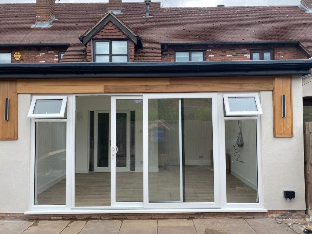 Double Glazed Windows Installed On An Extension